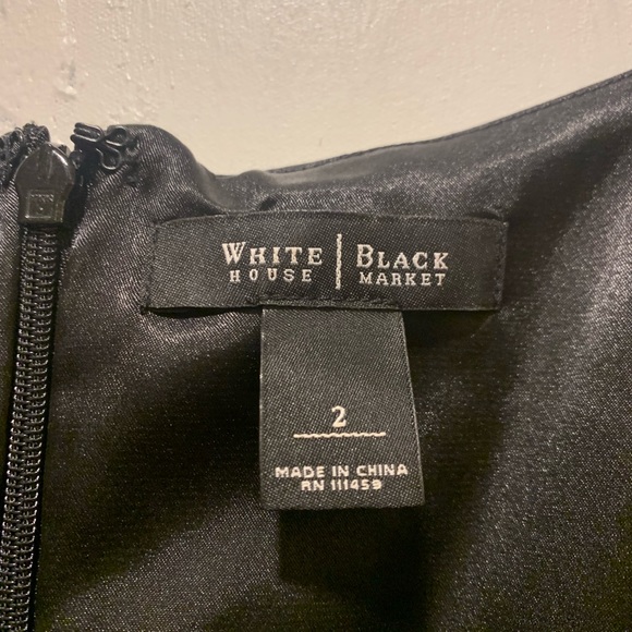 White House black Market Cap sleeve satin dress. - Picture 4 of 5